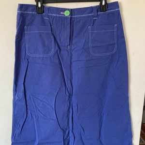 EUC BODEN 2-Pocket Blue Skirt, Size 14 UK/10 US